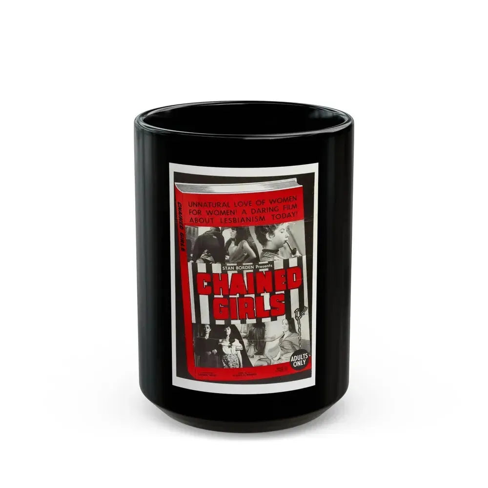 CHAINED GIRLS 1965 Movie Poster - Black Coffee Mug 15oz - Go Mug Yourself