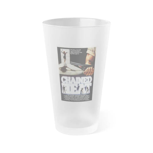 CHAINED HEAT 1983 Movie Poster - Frosted Pint Glass 16oz-16oz-Frosted-Go Mug Yourself