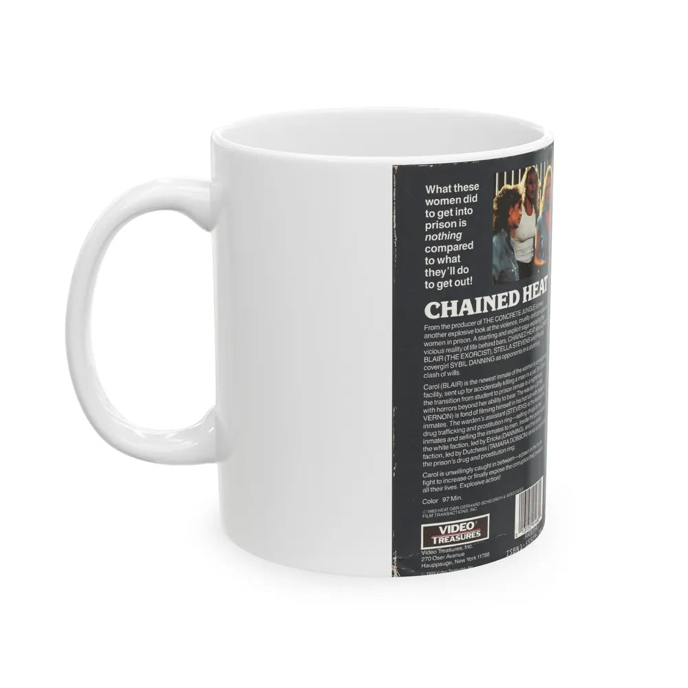 CHAINED HEAT (VHS COVER) - White Coffee Mug-Go Mug Yourself