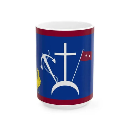 Chalkidiki Flag Greek Revolution (Greece) White Coffee Mug 15oz - Go Mug Yourself