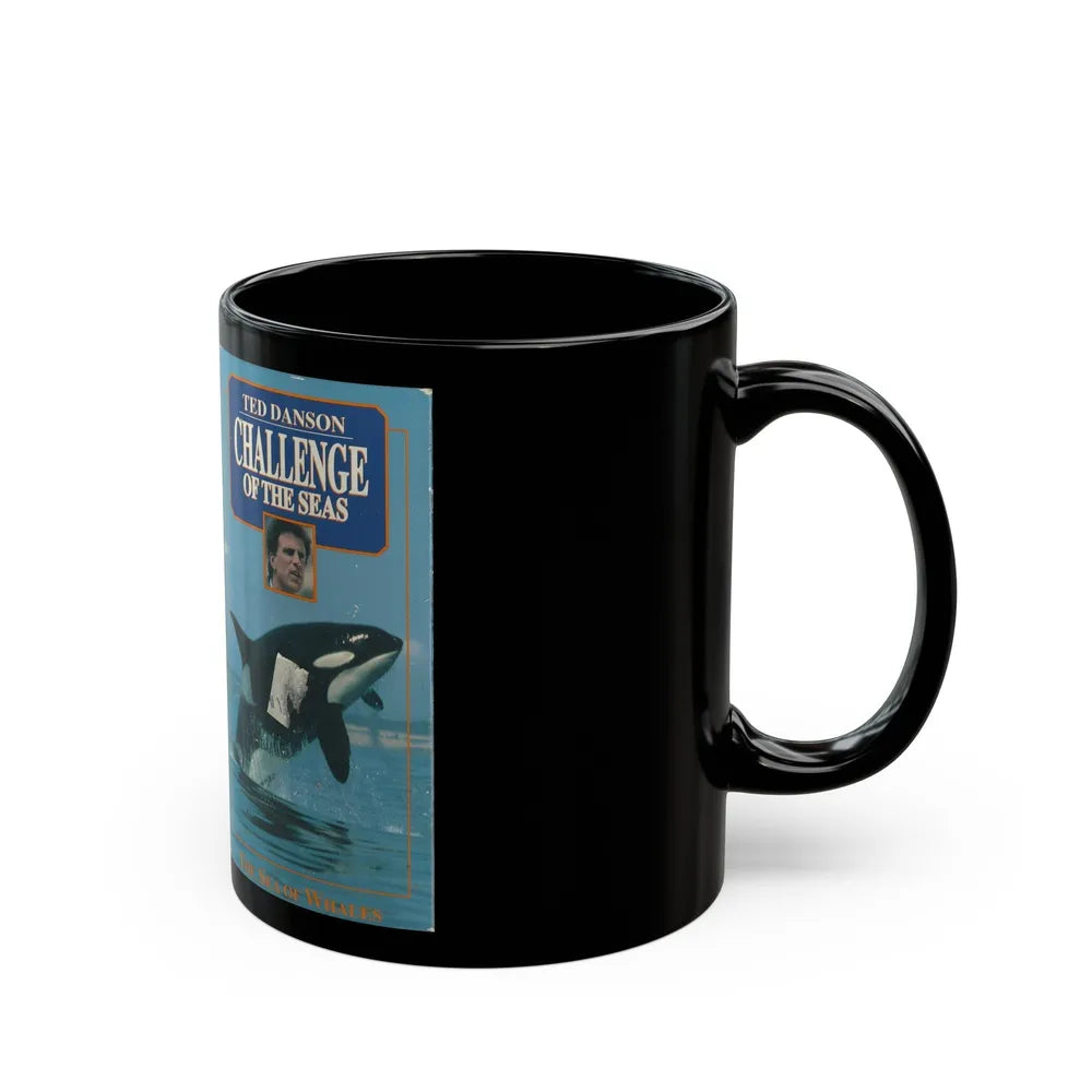 CHALLENGE OF THE SEAS TED DANSON (VHS COVER) - Black Coffee Mug-Go Mug Yourself