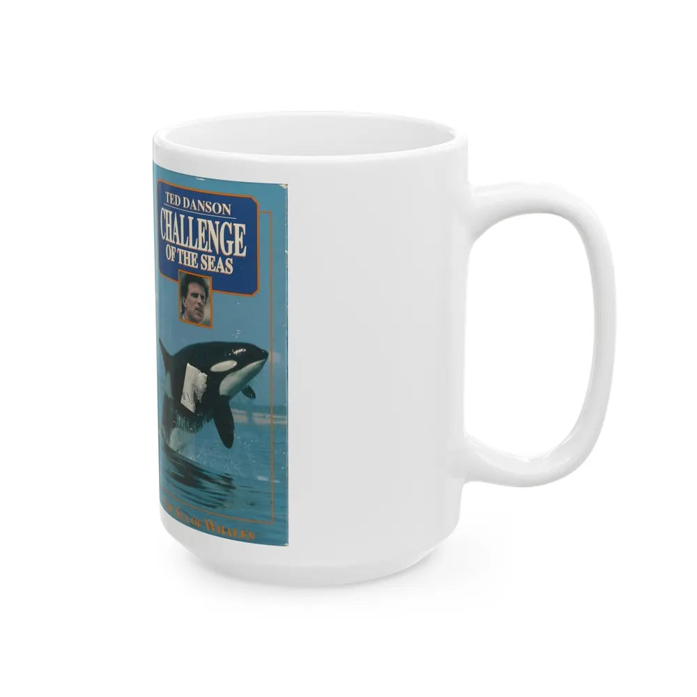 CHALLENGE OF THE SEAS TED DANSON (VHS COVER) - White Coffee Mug-Go Mug Yourself