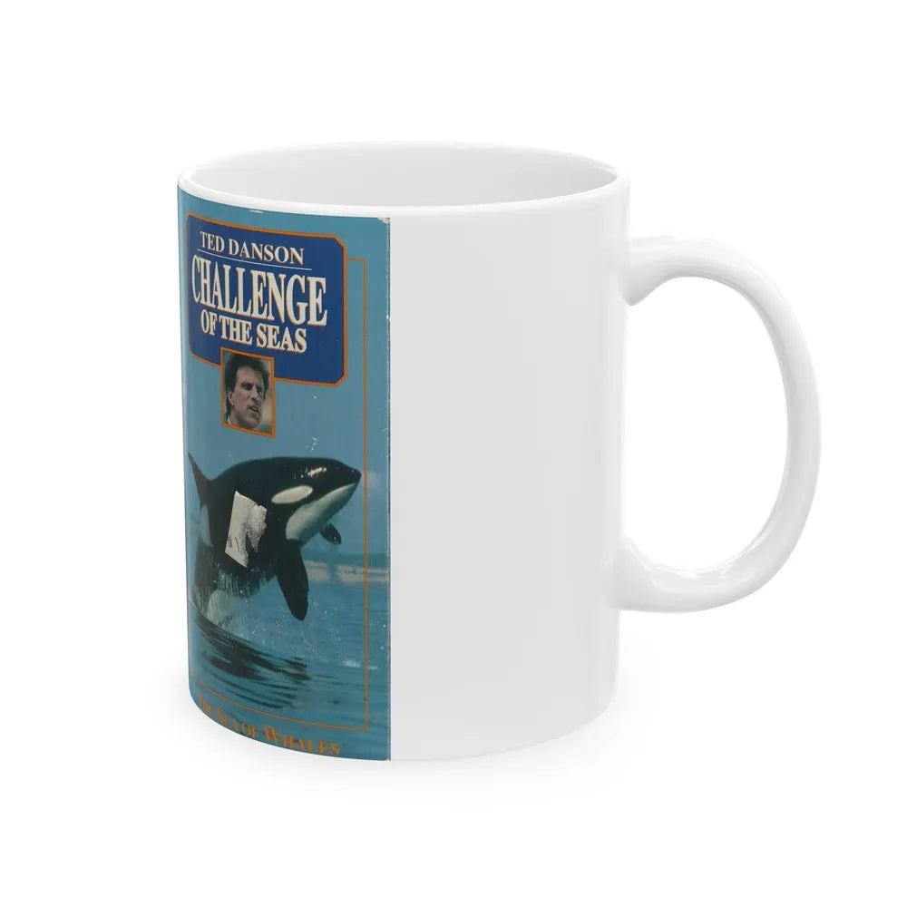 CHALLENGE OF THE SEAS TED DANSON (VHS COVER) - White Coffee Mug-Go Mug Yourself