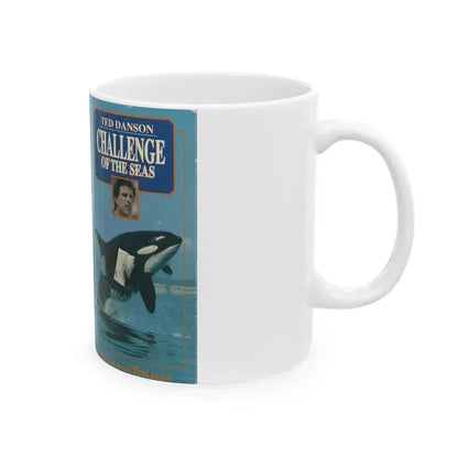 CHALLENGE OF THE SEAS TED DANSON (VHS COVER) - White Coffee Mug - Go Mug Yourself