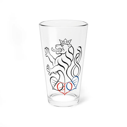 Chamber of Deputies of the Parliament of the Czech Republic Logo (Czech Republic) (Coat of Arms) Pint Glass 16oz 16oz - Go Mug Yourself