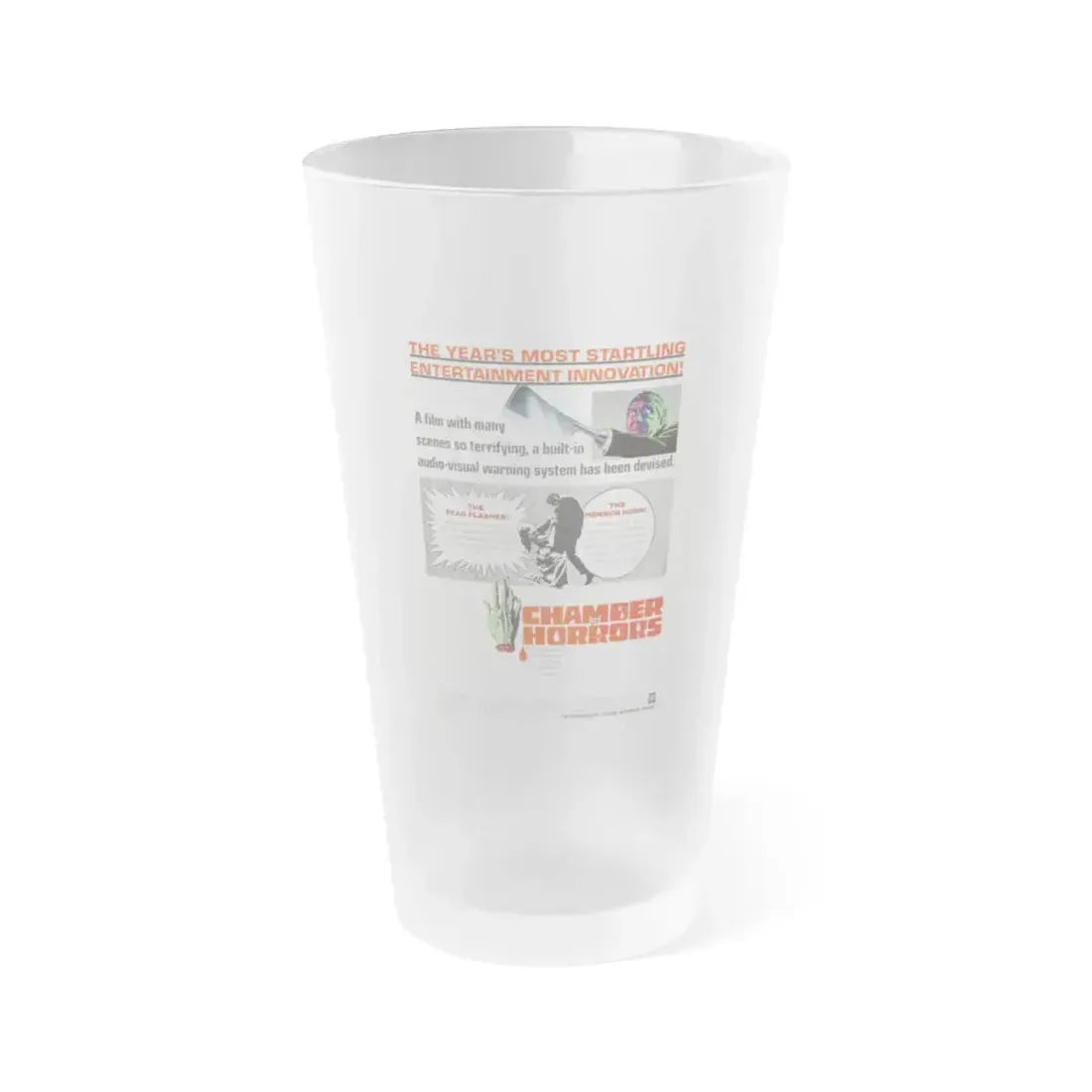 CHAMBER OF HORRORS 1966 Movie Poster - Frosted Pint Glass 16oz 16oz Frosted - Go Mug Yourself