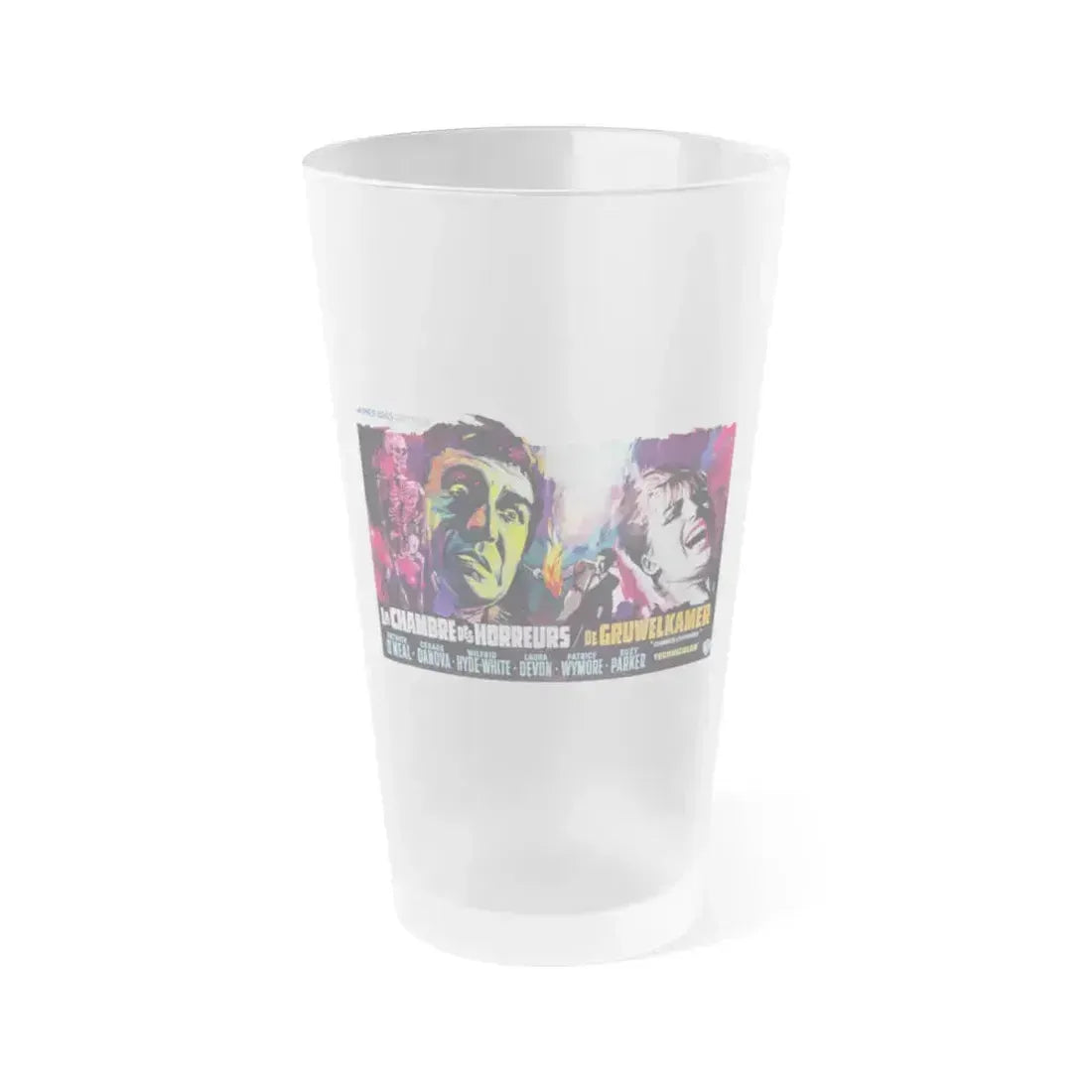 CHAMBER OF HORRORS (BELGIAN) 1966 Movie Poster - Frosted Pint Glass 16oz 16oz Frosted - Go Mug Yourself