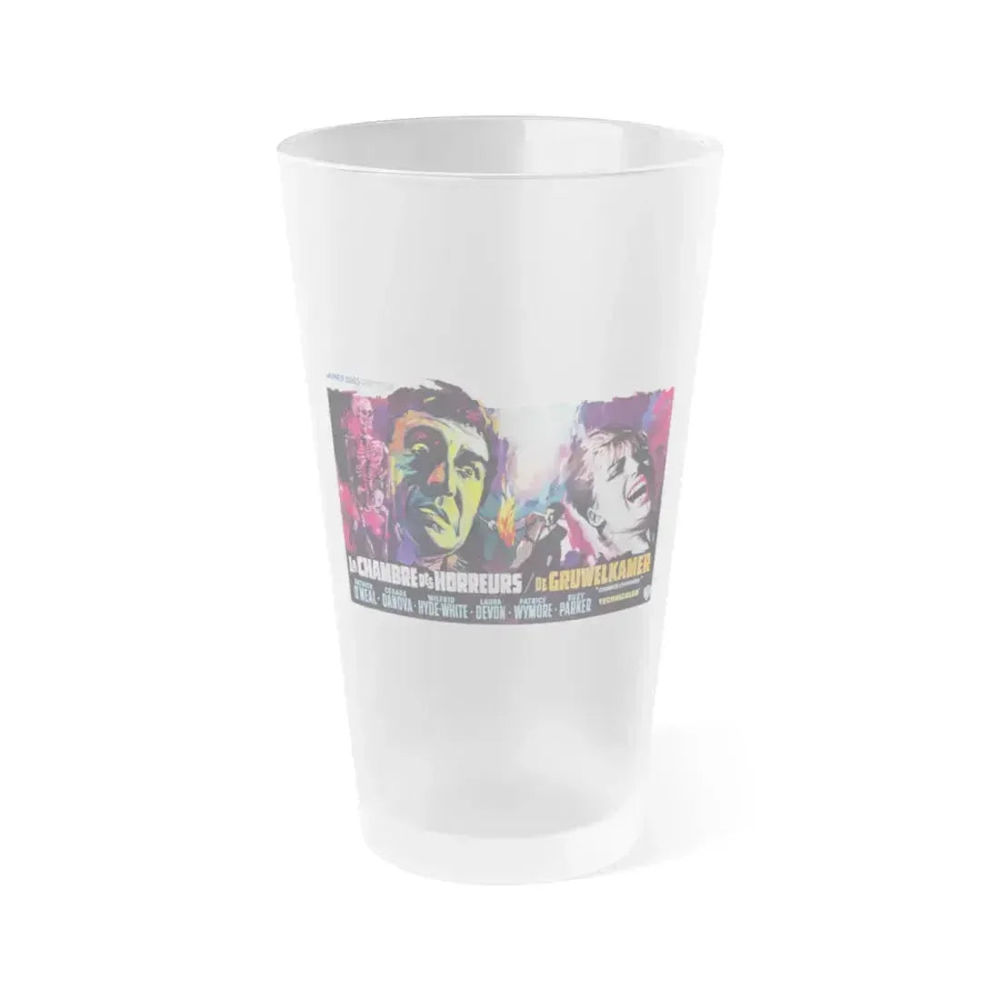 CHAMBER OF HORRORS (BELGIAN) 1966 Movie Poster - Frosted Pint Glass 16oz - Go Mug Yourself