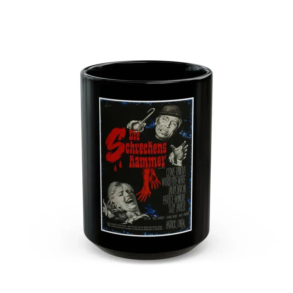 CHAMBER OF HORRORS (GERMAN) 1966 Movie Poster - Black Coffee Mug 15oz - Go Mug Yourself