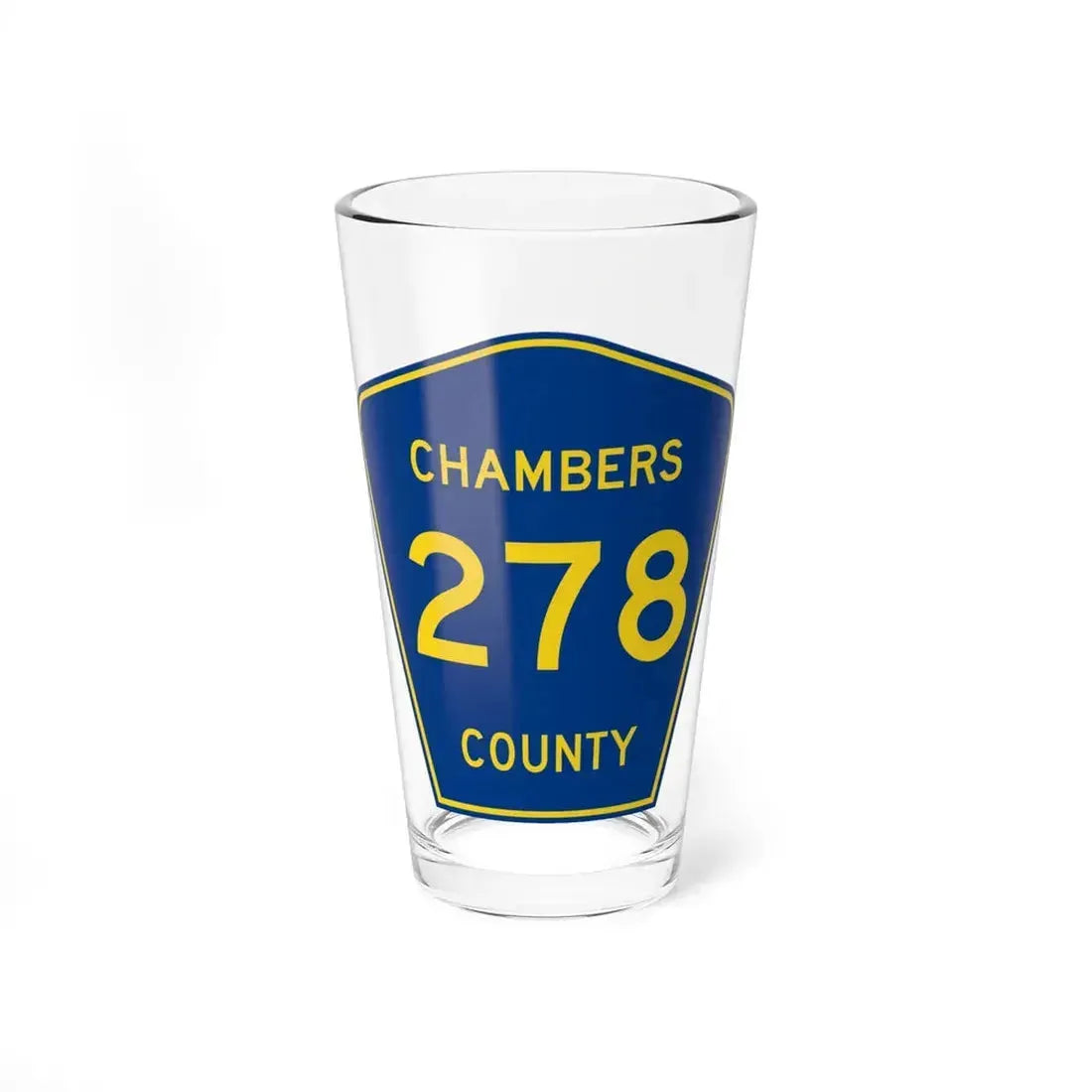 Chambers County Route 278 AL (Alabama) (Road Sign) Pint Glass 16oz 16oz - Go Mug Yourself