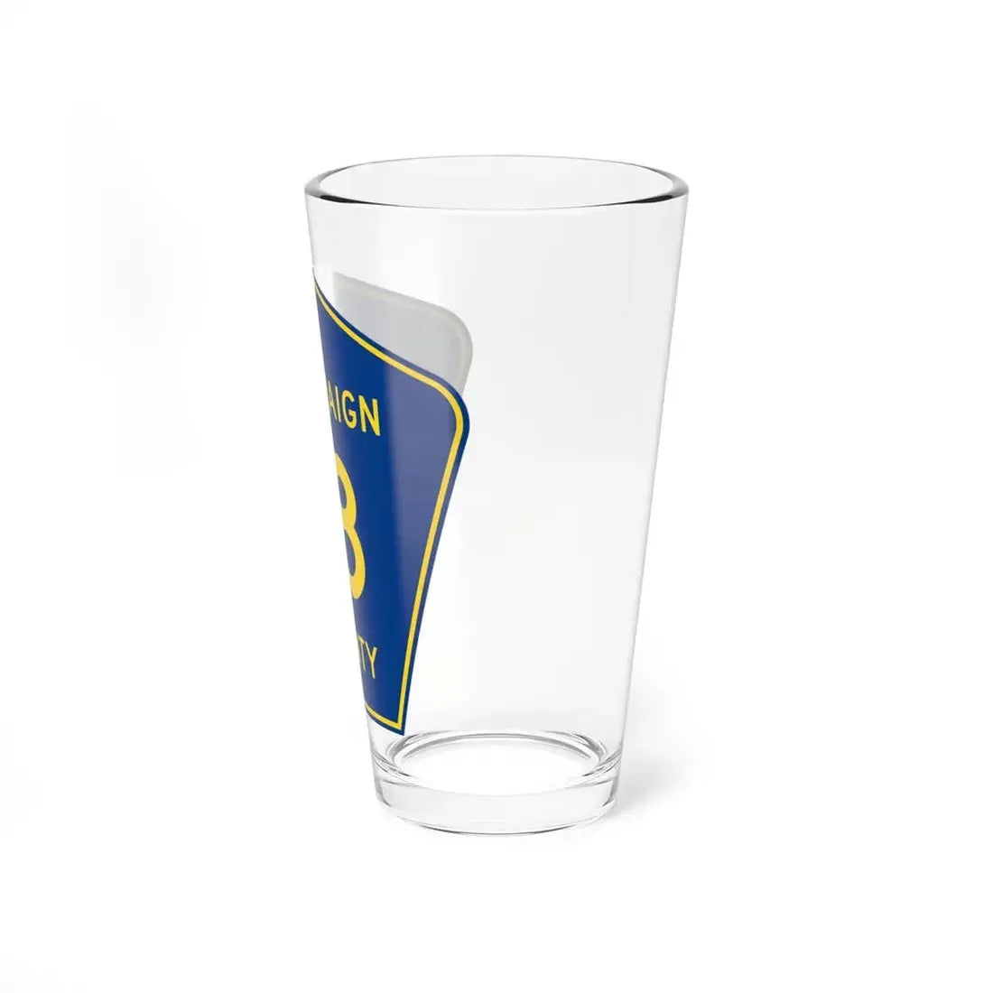 Champaign County 18 (Illinois) (Road Sign) Pint Glss 16oz - Go Mug Yourself