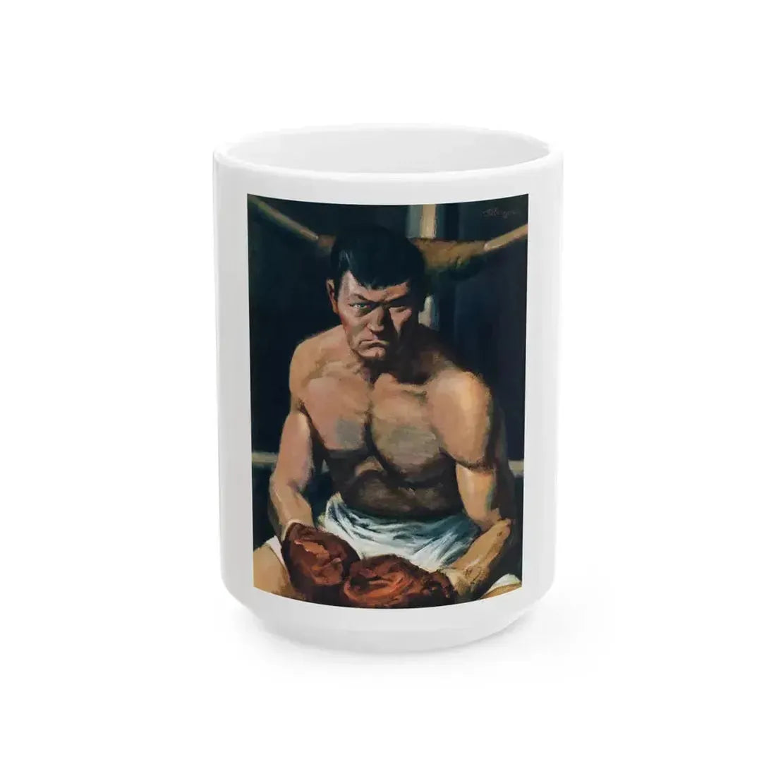 Champion by Ring Lardner, Esquire, 1949 - White Coffee Mug 15oz - Go Mug Yourself