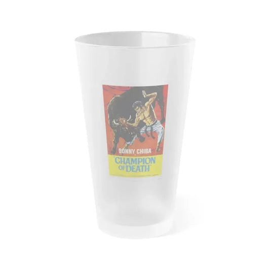 CHAMPION OF DEATH 1975 Movie Poster - Frosted Pint Glass 16oz 16oz Frosted - Go Mug Yourself