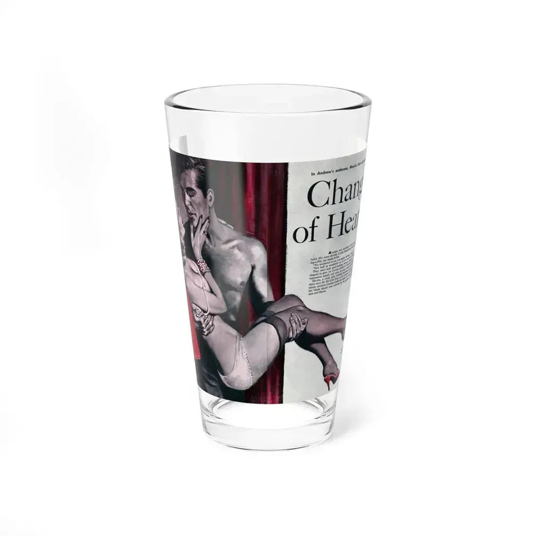 Change of Heart, Adam magazine,  Vol. 6 No. 2, 1961 (Magazine Illustration) Pint Glass 16oz 16oz - Go Mug Yourself