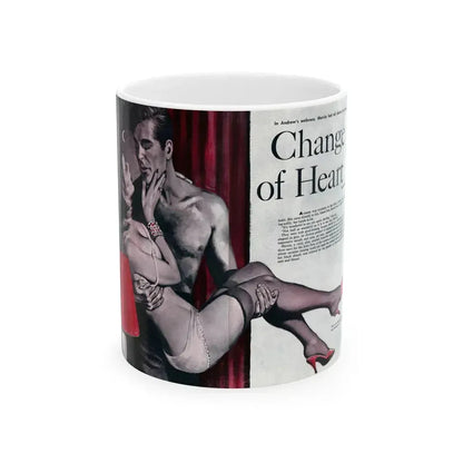 Change of Heart, Adam magazine,  Vol. 6 No. 2, 1961 - White Coffee Mug 11oz - Go Mug Yourself