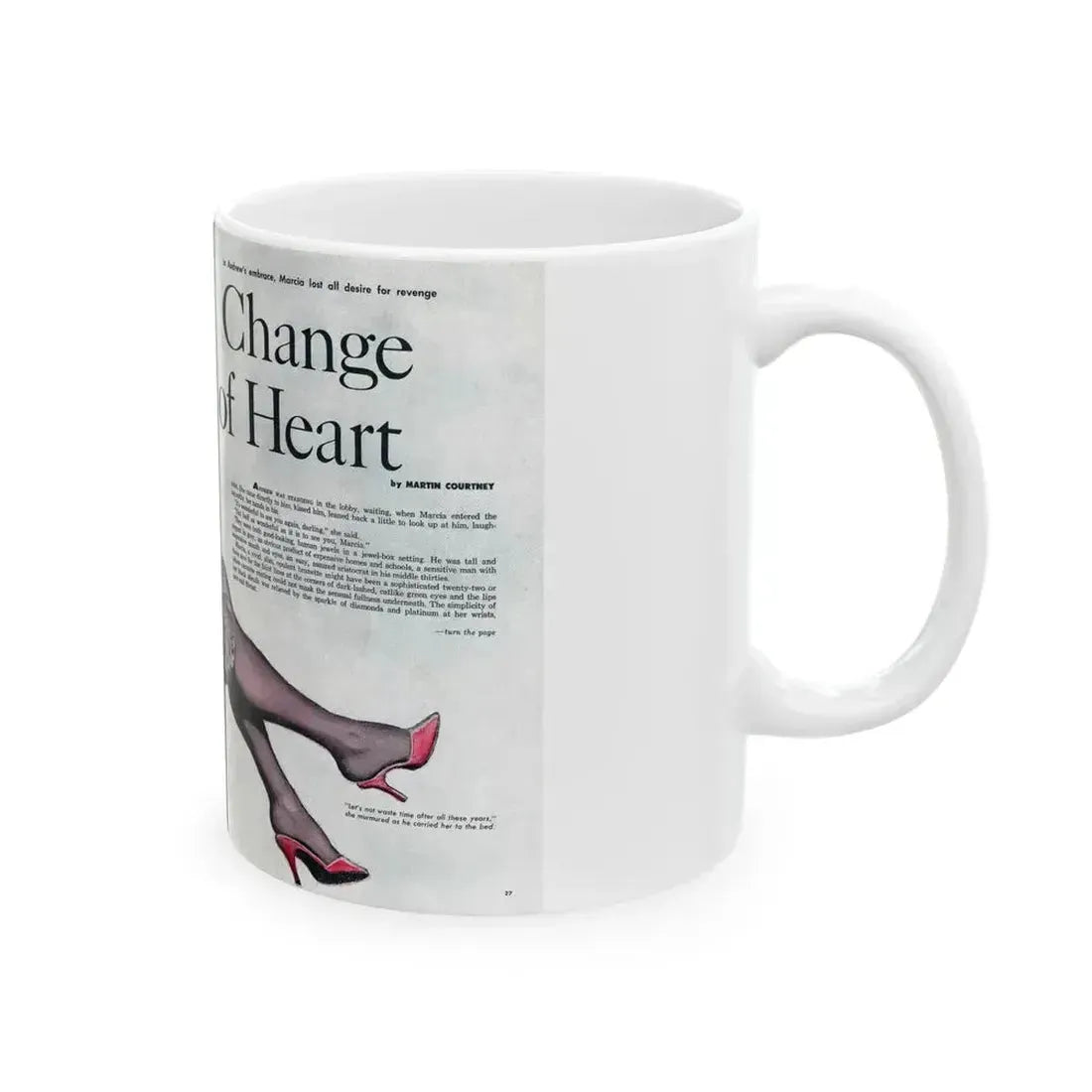 Change of Heart, Adam magazine,  Vol. 6 No. 2, 1961 - White Coffee Mug - Go Mug Yourself