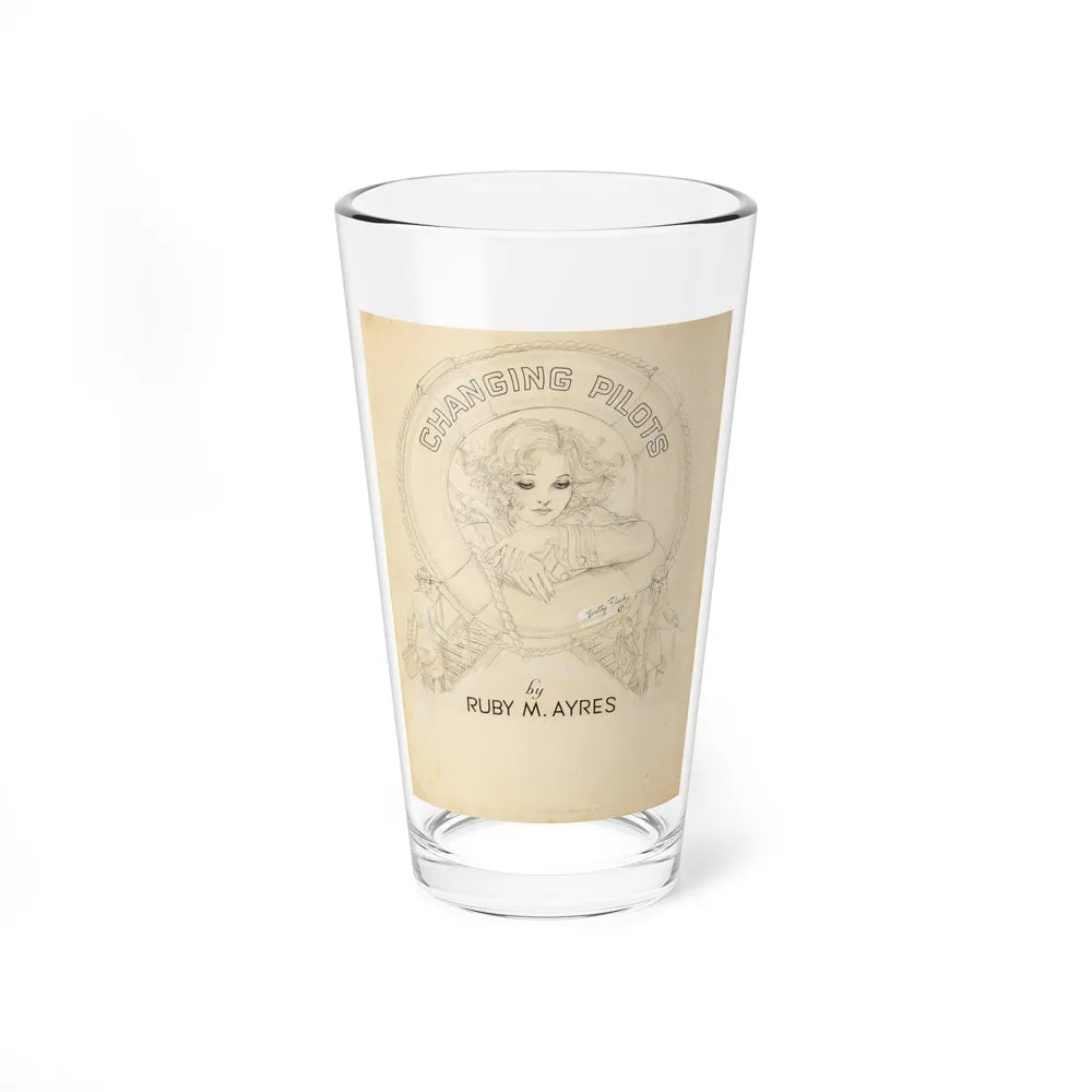 Changing Pilots, All-Story illustration, March 15, 1932 (Magazine Illustration) Pint Glass 16oz-16oz-Go Mug Yourself