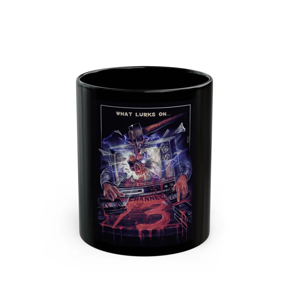 CHANNEL 13 1987 Movie Poster - Black Coffee Mug-11oz-Go Mug Yourself