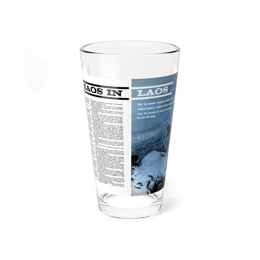 Chaos In Laos, Bluebook for Men, 1962 (Magazine Illustration) Pint Glass 16oz 16oz - Go Mug Yourself