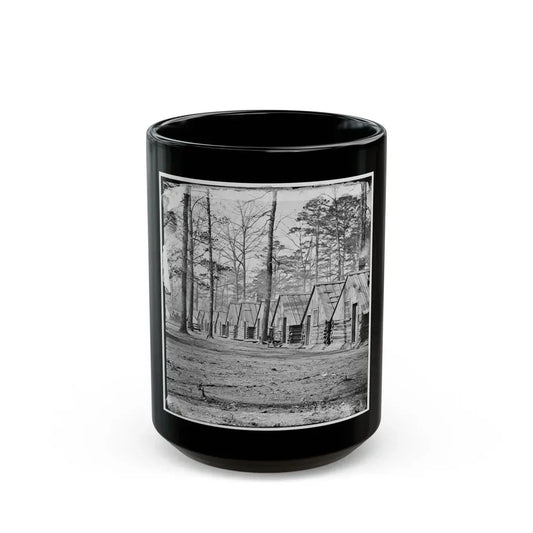 Chapin's Bluff, Virginia (Vicinity). Soldier's Quarters At Chapin's Farm (U.S. Civil War) Black Coffee Mug 15oz - Go Mug Yourself