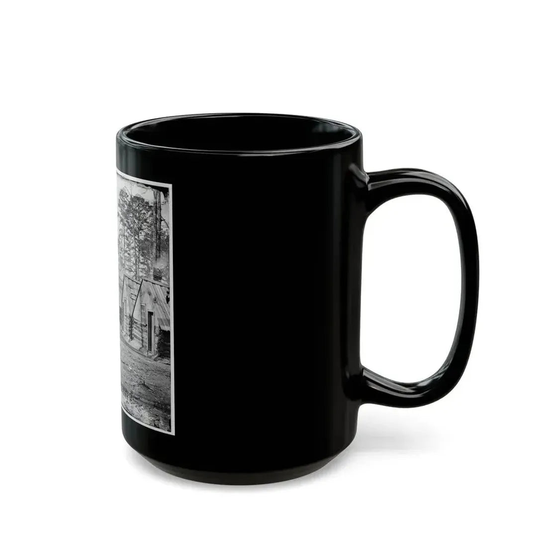 Chapin's Bluff, Virginia (Vicinity). Soldier's Quarters At Chapin's Farm (U.S. Civil War) Black Coffee Mug - Go Mug Yourself