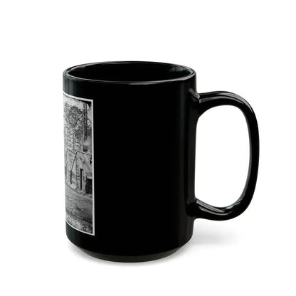 Chapin's Bluff, Virginia (Vicinity). Soldier's Quarters At Chapin's Farm (U.S. Civil War) Black Coffee Mug - Go Mug Yourself