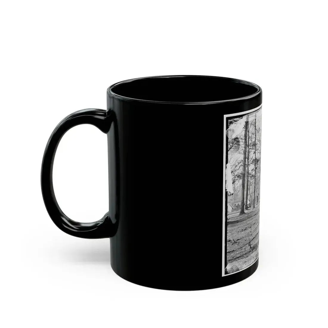 Chapin's Bluff, Virginia (Vicinity). Soldier's Quarters At Chapin's Farm (U.S. Civil War) Black Coffee Mug - Go Mug Yourself