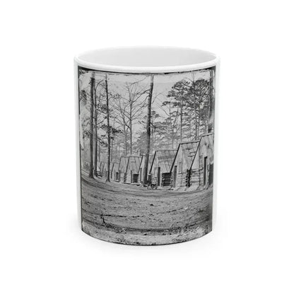 Chapin's Bluff, Virginia (Vicinity). Soldier's Quarters At Chapin's Farm (U.S. Civil War) White Coffee Mug 11oz - Go Mug Yourself
