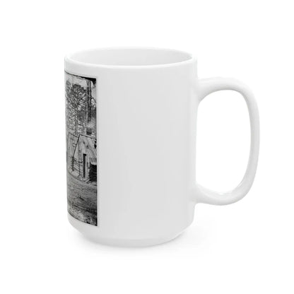 Chapin's Bluff, Virginia (Vicinity). Soldier's Quarters At Chapin's Farm (U.S. Civil War) White Coffee Mug-Go Mug Yourself