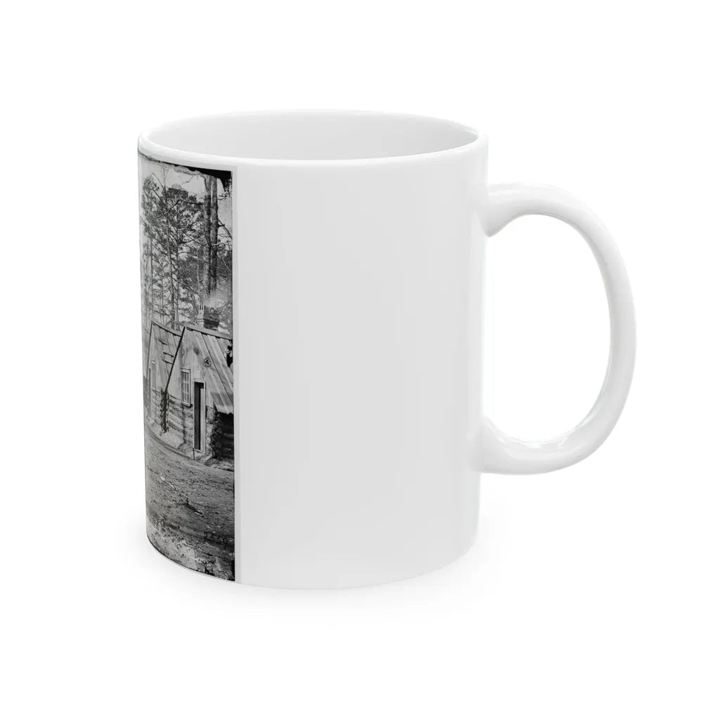 Chapin's Bluff, Virginia (Vicinity). Soldier's Quarters At Chapin's Farm (U.S. Civil War) White Coffee Mug-Go Mug Yourself