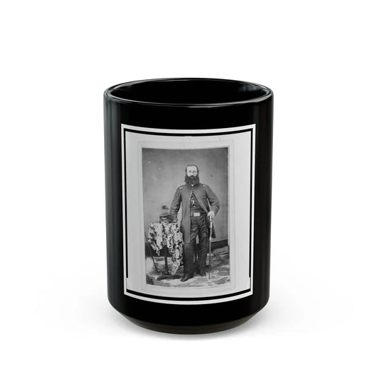 Chaplain Charles A. Fischer Of The 32nd Indiana Regiment, Full-Length Portrait, Standing, Facing Front (U.S. Civil War) Black Coffee Mug-15oz-Go Mug Yourself