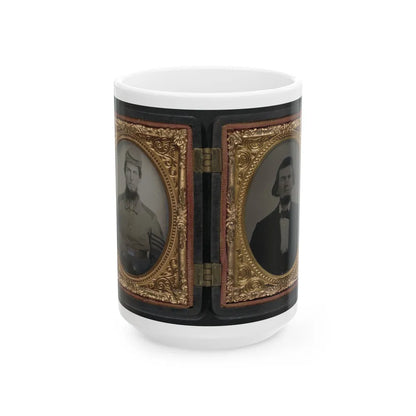 Chaplain Robert Bean Sutton Of The Army Of Northern Virginia In Uniform And After The War (U.S. Civil War) White Coffee Mug-15oz-Go Mug Yourself