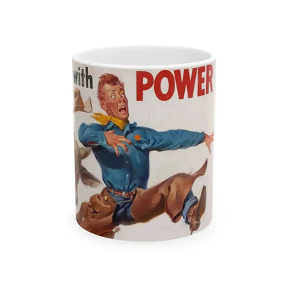 Charged with Power, Atlas Battery advertisement - White Coffee Mug 11oz - Go Mug Yourself