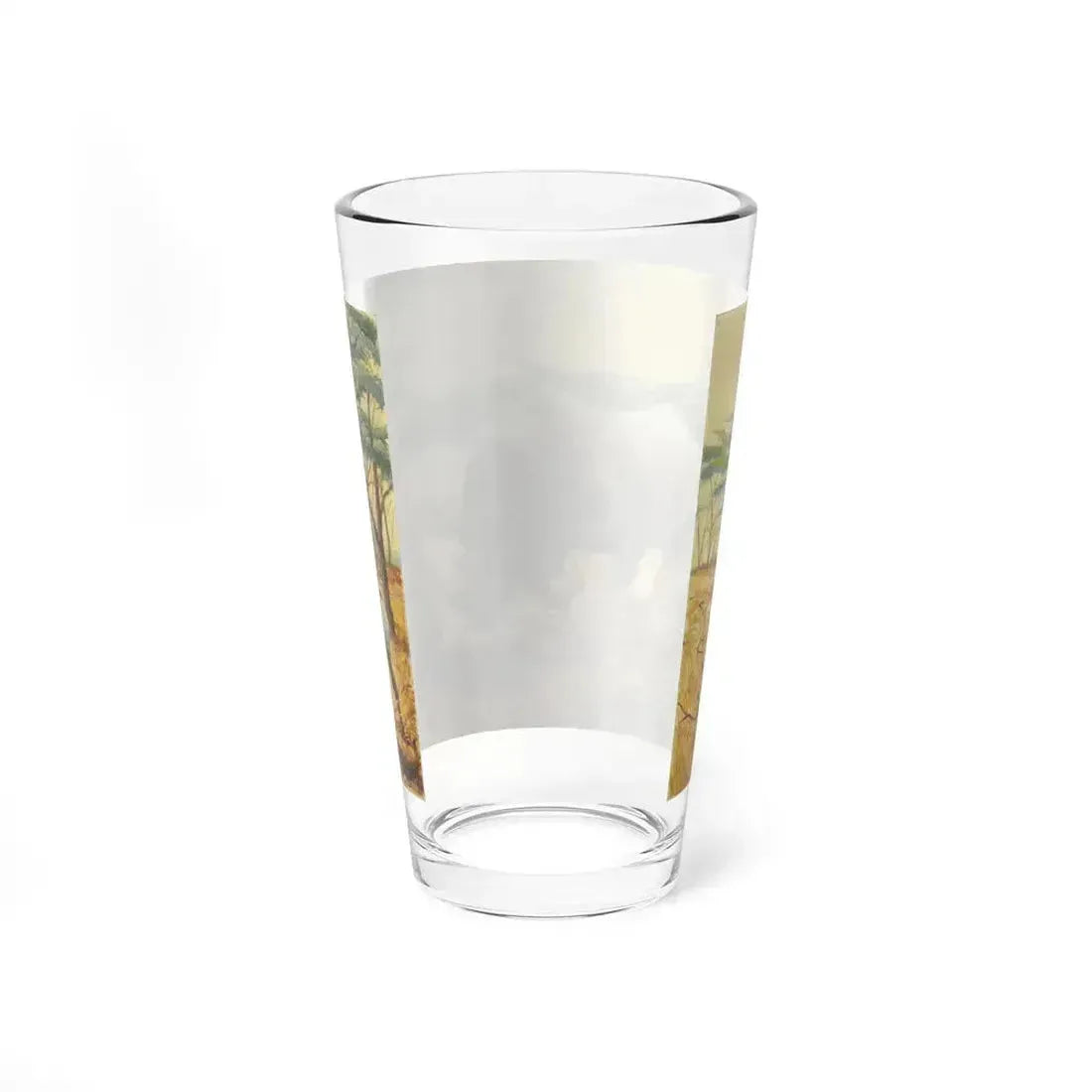 Charging Rhinoceros (Magazine Illustration) Pint Glass 16oz - Go Mug Yourself