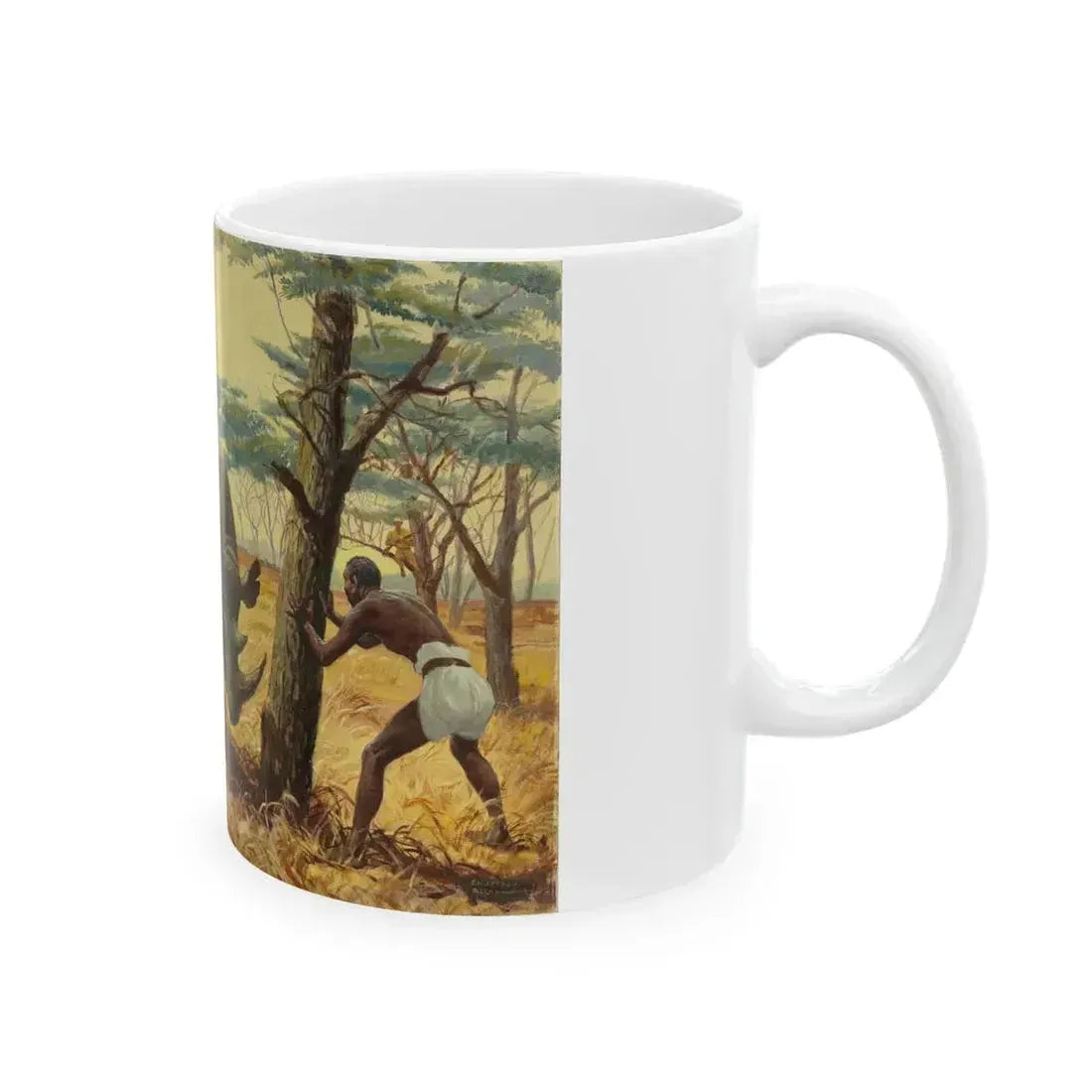 Charging Rhinoceros - White Coffee Mug - Go Mug Yourself