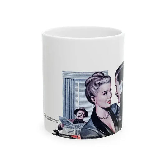 Charity Babe (2), Cavalier, May 1953 - White Coffee Mug 11oz - Go Mug Yourself
