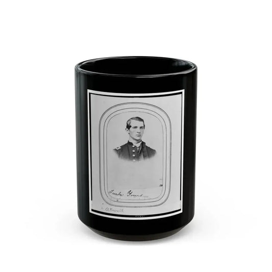 Charles A. Atwell, Bust Portrait, Facing Right, Wearing Military Uniform (U.S. Civil War) Black Coffee Mug 15oz - Go Mug Yourself