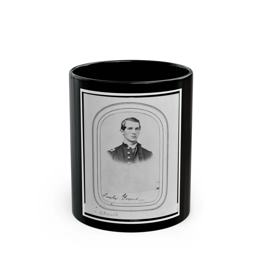 Charles A. Atwell, Bust Portrait, Facing Right, Wearing Military Uniform (U.S. Civil War) Black Coffee Mug-11oz-Go Mug Yourself