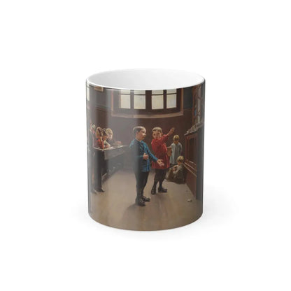 Charles Bertrand d'Entraygues (1851-1914) Concert in the Classroom - Oil on Canvas - Color Changing Mug 11oz Default Title 11oz - Go Mug Yourself