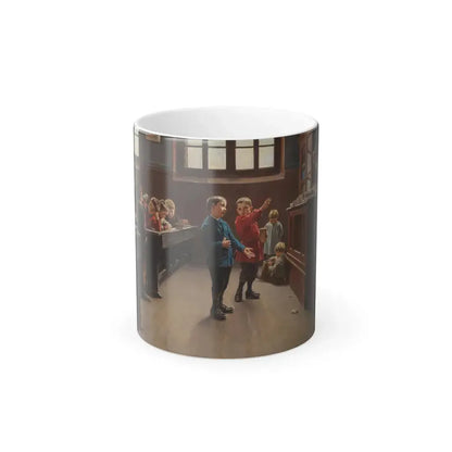 Charles Bertrand d'Entraygues (1851-1914) Concert in the Classroom - Oil on Canvas - Color Changing Mug 11oz Default Title 11oz - Go Mug Yourself