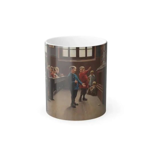 Charles Bertrand d'Entraygues (1851-1914) Concert in the Classroom - Oil on Canvas - Color Changing Mug 11oz Default Title 11oz - Go Mug Yourself