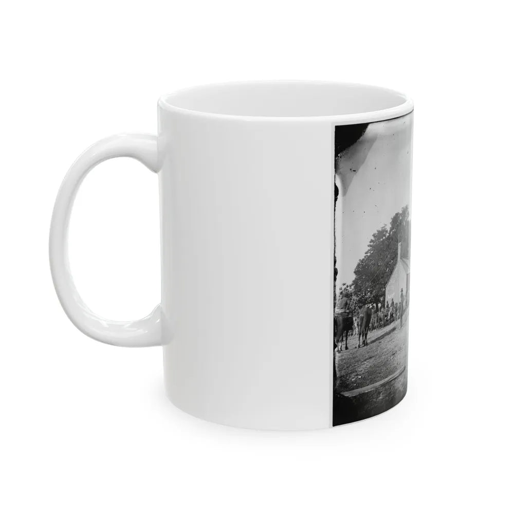 Charles City Court House, Va. Rear View Of The Courthouse (U.S. Civil War) White Coffee Mug-Go Mug Yourself