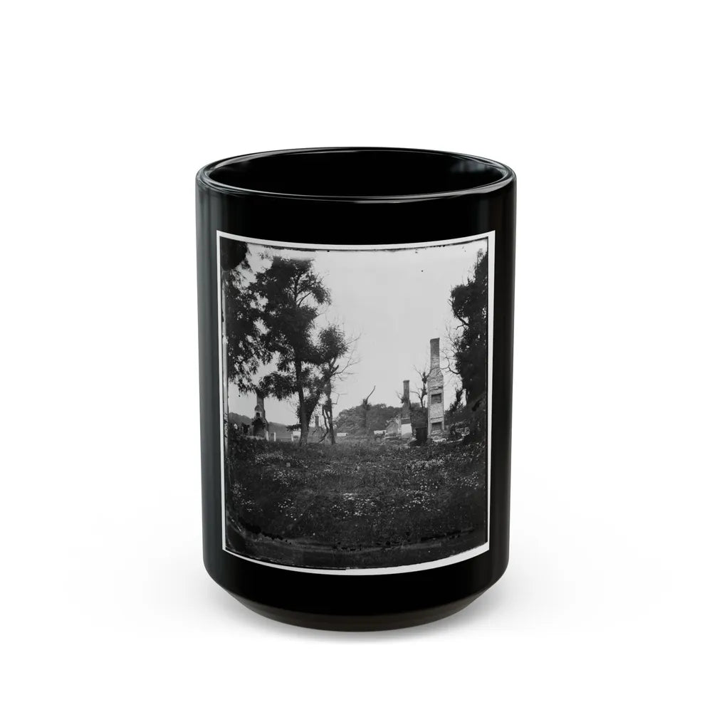 Charles City Court House, Va. Ruins Of Houses (U.S. Civil War) Black Coffee Mug-15oz-Go Mug Yourself