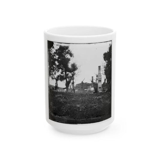 Charles City Court House, Va. Ruins Of Houses (U.S. Civil War) White Coffee Mug-15oz-Go Mug Yourself