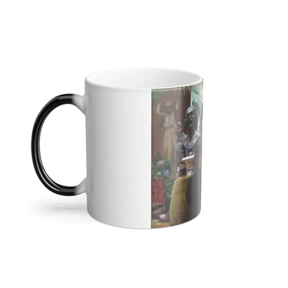 Charles Courtney Curran (1861-1942) At the Sculpture Exhibition - Oil on canvas 1895 - Color Changing Mug 11oz-Go Mug Yourself