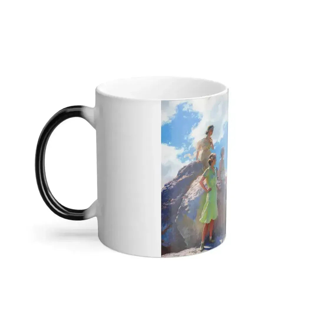 Charles Courtney Curran (1861-1942) Bear Cliff Rocks - Oil on canvas 1930 - Color Changing Mug 11oz - Go Mug Yourself