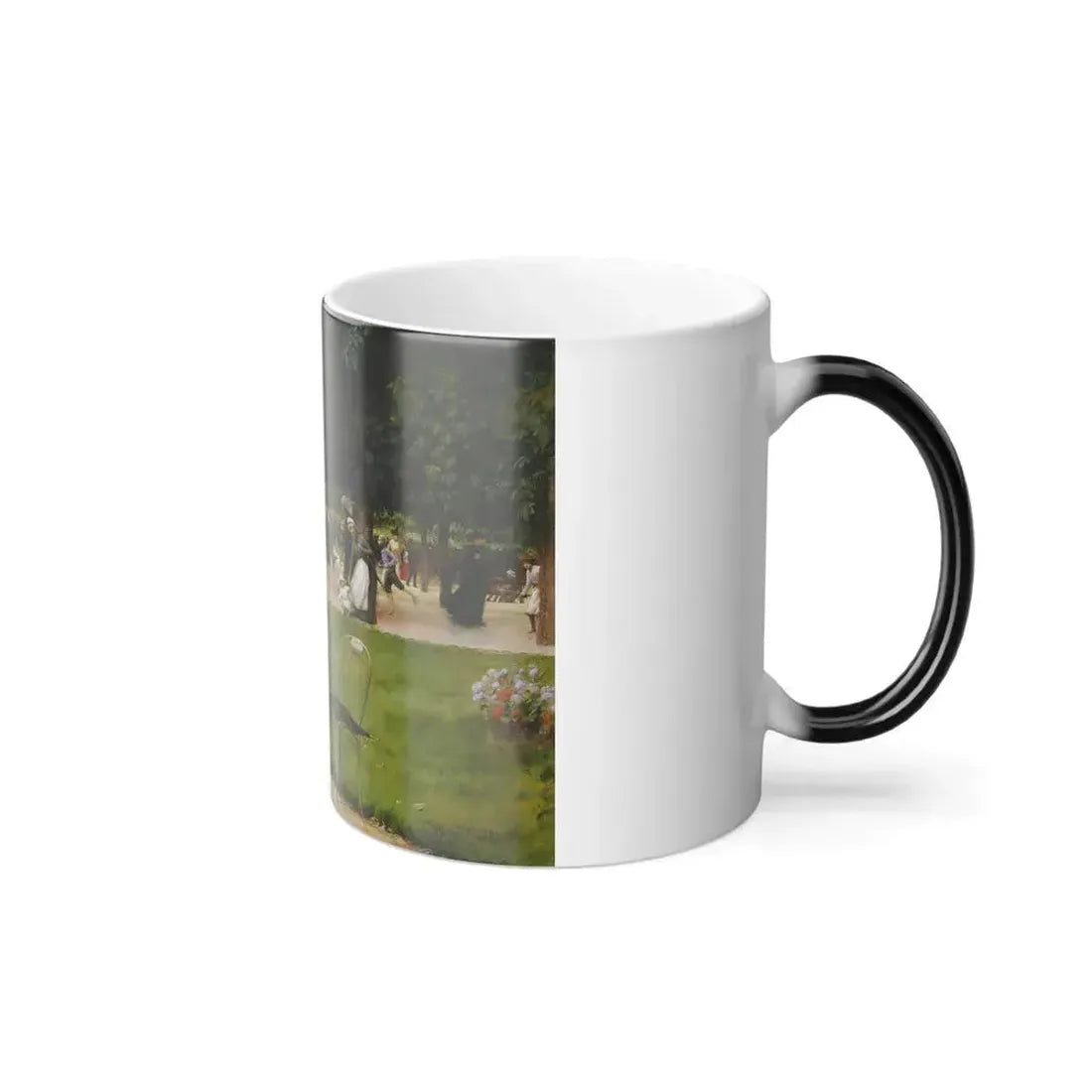 Charles Courtney Curran (1861-1942) In the Luxembourg (Garden) - Oil on Panel 1889 - Color Changing Mug 11oz - Go Mug Yourself