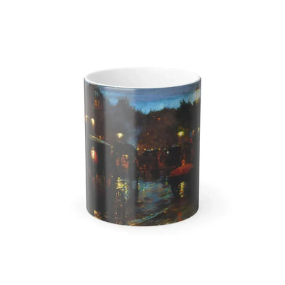 Charles Courtney Curran (1861-1942) Paris at Night - Oil on Panel 1889 - Color Changing Mug 11oz Default Title 11oz - Go Mug Yourself