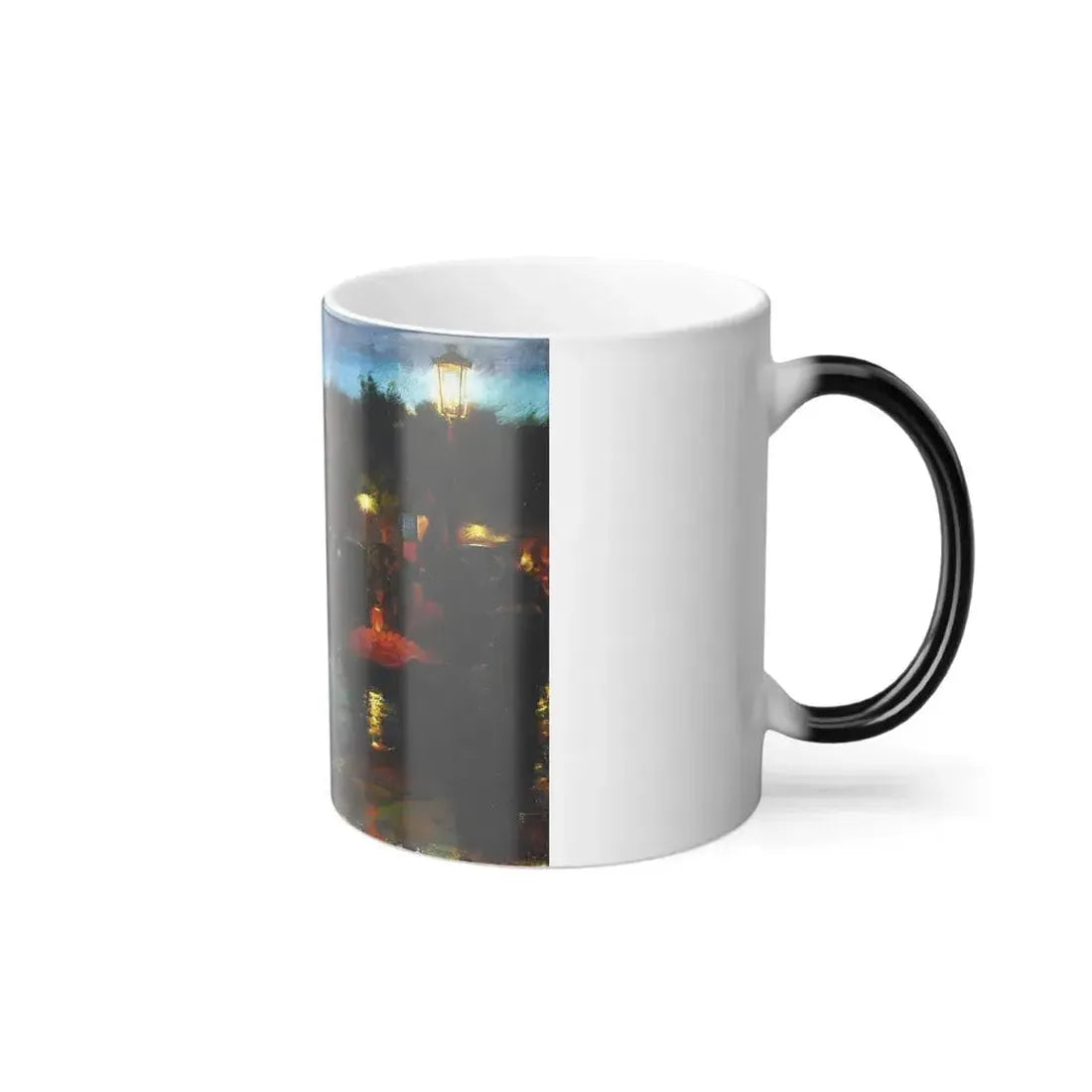 Charles Courtney Curran (1861-1942) Paris at Night - Oil on Panel 1889 - Color Changing Mug 11oz - Go Mug Yourself