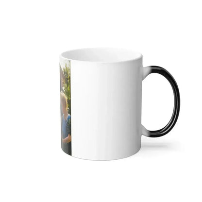 Charles Courtney Curran (1861-1942) Picking Blueberries - Oil on Canvas 1909 - Color Changing Mug 11oz - Go Mug Yourself